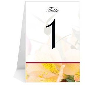 Wedding Table Number Cards   Yellow Alstroemeria Rebecca & Cinnamon #1