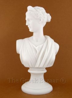 artemis diana hunt goddess bust greek marble statue from greece