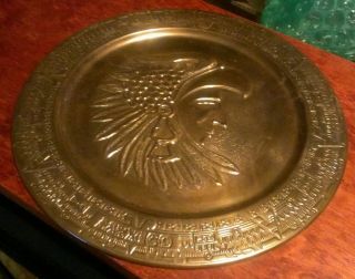 Mexican Indian Metal Mall Plate Decoration