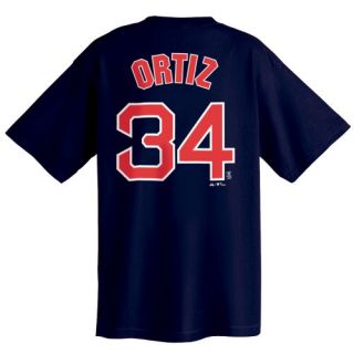  Red Sox Name and Number T Shirt, Athletic Navy