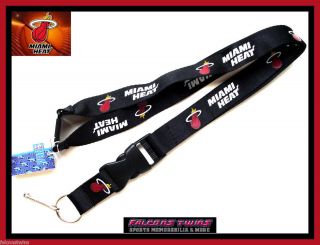 Miami Heat Clip Lanyard Keychain ID Key Holder Ticket Jewelry Neck Tag