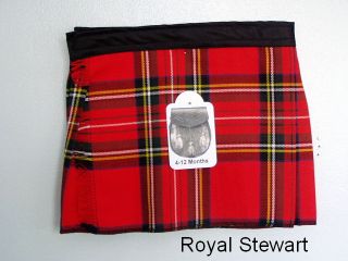 Baby Scottish Kilt Royal Stewart Tartan Plaid 4 12 Month Christening