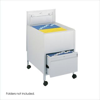 Safco Locking Mobile Legal Size Tub File with Drawer in Gray [158490]