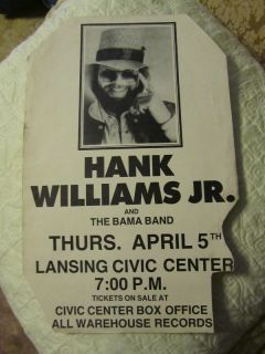 Hank Williams Jr Original Tour Poster 1980S