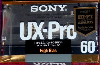  UX PRO 60 SEALED BLANK HIGH BIAS AUDIO CASSETTE TYPE II RECORDING TAPE