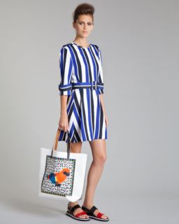 B23HH Marni Striped Trench Detail Dress