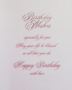 Carol Wilson Happy Birthday Wishes Card Feminine Floral