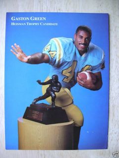 1988 Heisman Trophy Promo Card Gaston Green UCLA