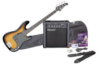 Silvertone LB11 Bass Guitar and Amp Package, Sunburst