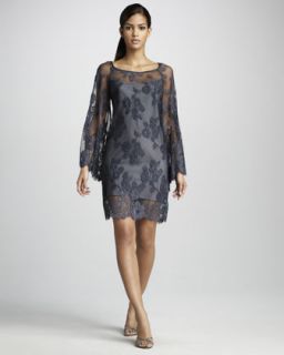 Nicole Miller Lace Overlay Cocktail Dress   