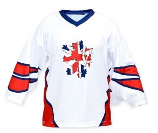 Team Great Britian UK Hockey Jersey Official Olympic IIHF Import Size