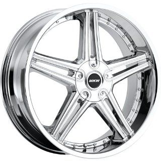 MKW M104 22 Chrome Wheel / Rim 5x110 & 5x115 with a 38mm Offset and a