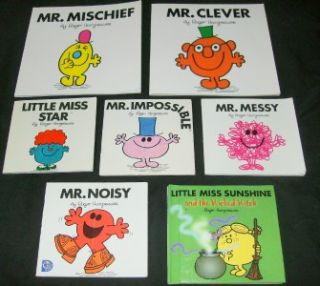  LITTLE MISS MR. MEN BOOKS childrens LOT Roger Hargreaves messy noisy