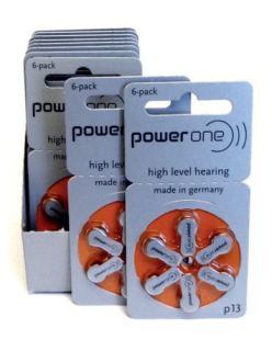 60 Powerone Hearing Aid Batteries Size P13 Super Fresh Expire 2015