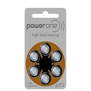 60 POWERONE POWER ONE hearing aid batteries size 312 EXPIRE 2015 ZINC