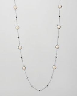 Lollipop Mini Station Necklace, Mother of Pearl