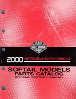 Harley Davidson Parts Catalog All 2000 Softail Models 99455 00A