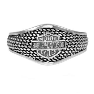 Harley Davidson Ladies Sterling Silver Mesh Ring 6