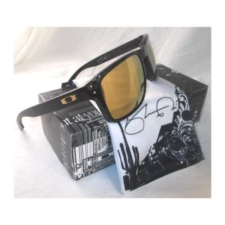 Oakley Sunglasses Holbrook Mens Polished Black 24K Gold Shaun White