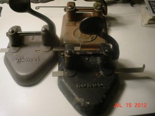 hole punch machine puncher cast iron Kongo, Marvel, LB 30s/40s vintage