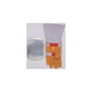 Welding Hand Shield, Aluminized Leather, PFR Rayon, 7 x 8