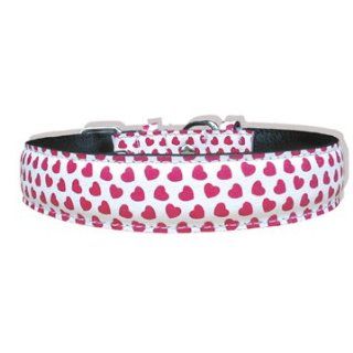 16 inch Leather dog collar   one of our heart dog collars