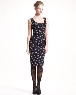 Dolce & Gabbana Floral Print Ruched Dress   Neiman Marcus