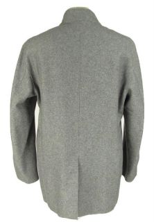 Zara Heather Gray Jacket Sz L Wool Cashmere Blend Hidden Zipper Mens