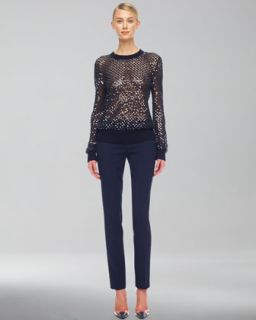 Michael Kors Cashmere Paillette Sweater & Samantha Slim Pants