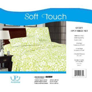 DDI Twin Softtouch Sheet Set Mint Green White Everything
