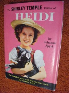 Heidi Shirley Temple first edition by Johanna Spyri fine with dust