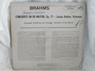 jascha heifetz violin brahms concert for violin fritz reiner conductor
