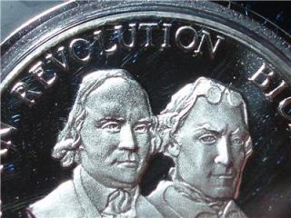  Commemorative Unite Colonies Adams Henry Silver Medal Sterling