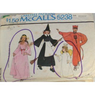 McCalls 5238 Girls and Boys Costumes Angel,Witch,Devil