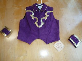 Hobby Horse Purple Show Vest with Cuffs Girls Large