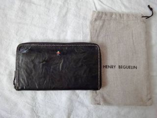  Henry Beguelin Dark Green Leather Wallet