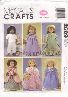 McCalls Patterns M2609 Clothes For 18 Doll, One Size