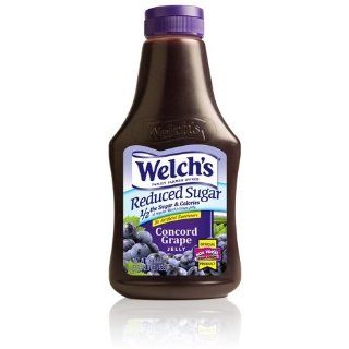 Welchs Reduced Sugar Squeezable Grape Jelly 18.8 oz (Pack of 3