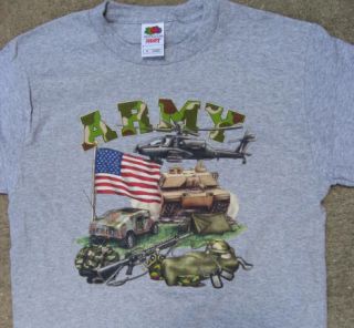 ARMY graphic Tee T shirt USA military July 4th