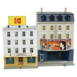 Model Power N Scale Movie Theater & Restaurant Built Up