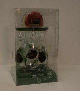  Glass Pinecone Potpourri Warmer Gift Set Christmas Scents New