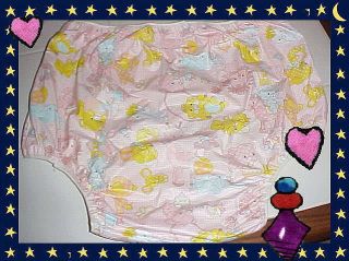 Adult Baby Diapers Dress Terry Plastic Pants MD LG