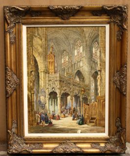 Magnificent 19c French Watercolor by Henri Schafer La