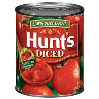 Hunts Tomatoes, Diced, 28 oz (Pack of 12) Grocery