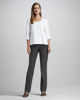 T5A4S Eileen Fisher Washable Crepe Boot Cut Pants