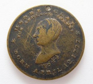 1844 Henry Clay President Campaign Medal Token Dewitt HC1844 36 WHIGS
