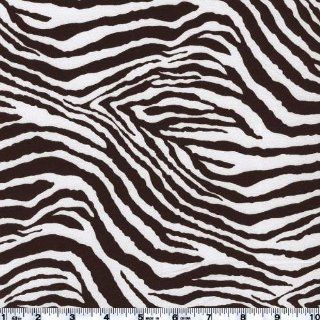 58 Wide Novelty Cotton Lycra Knit Dancing Zebra Black