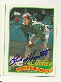 Rick Honeycutt 1989 Topps Signed 328 AS