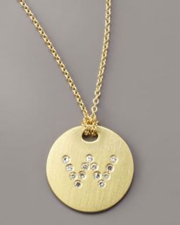 Roberto Coin Letter Medallion Necklace, W   Neiman Marcus