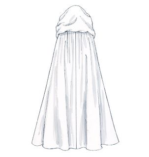 Capulet Costume Hooded Cloak Cape Pattern SM Med